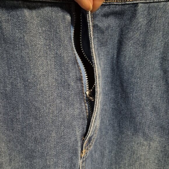 Denim Long Sleeve Button-Up Dress - Picture 6 of 9